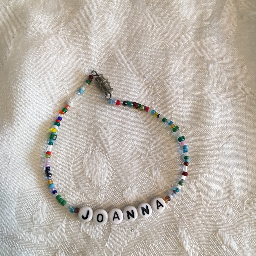 JOANNA (rainbow) 7 1/2” personalized bracelet-NEW